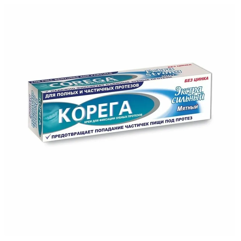 Корега крем д/фикс. зубн. прот. 40г (экстра сильный,мятный)