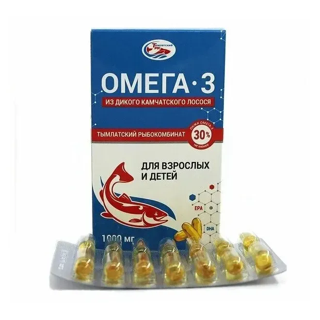 Омега-3 из дикого камчат лосося капс д/взр и дет 1000 мг х42