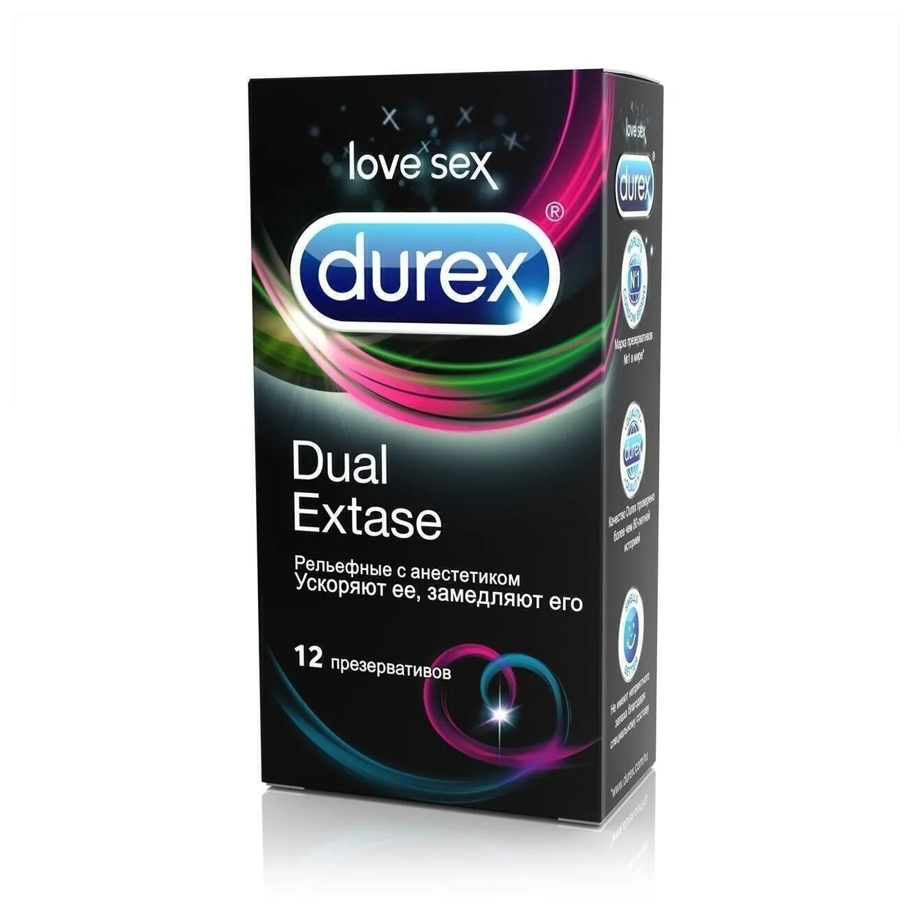 Презервативы дюрекс dual extase №12
