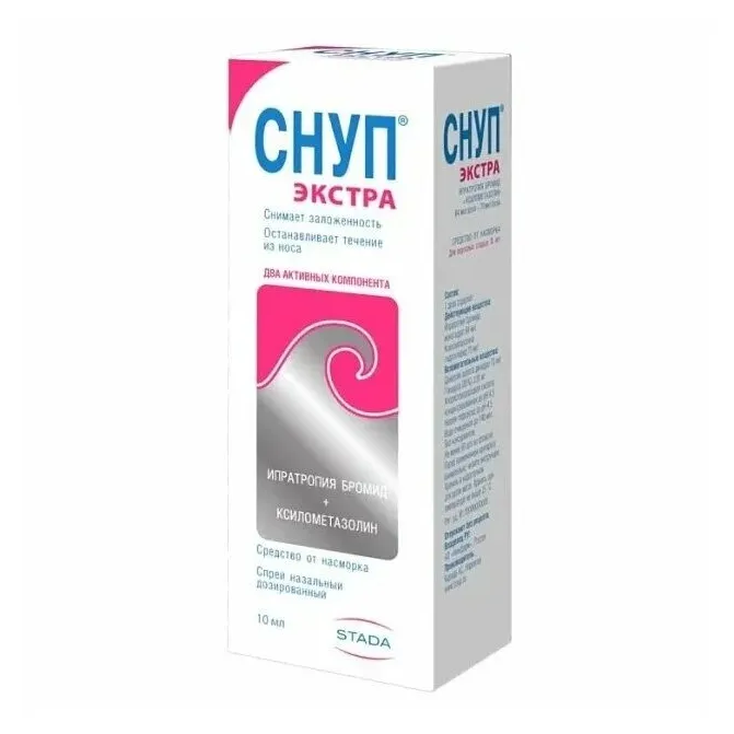 Снуп экстра спрей назал дозир 84 мкг/доза +70 мкг/доза фл 10 мл х1