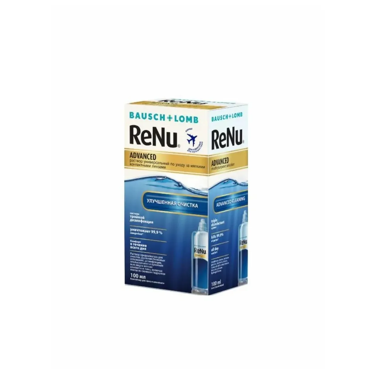 Раствор renu advanced 100мл универсальный д/ухода за мягкими конт. линзами №1