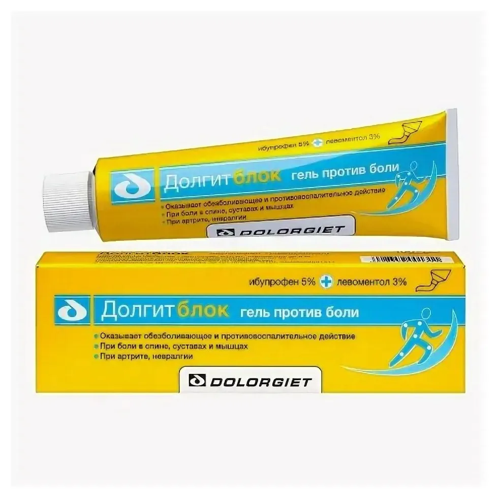 Долгитблок гель д/нар. прим. 5%+3% туба 50г