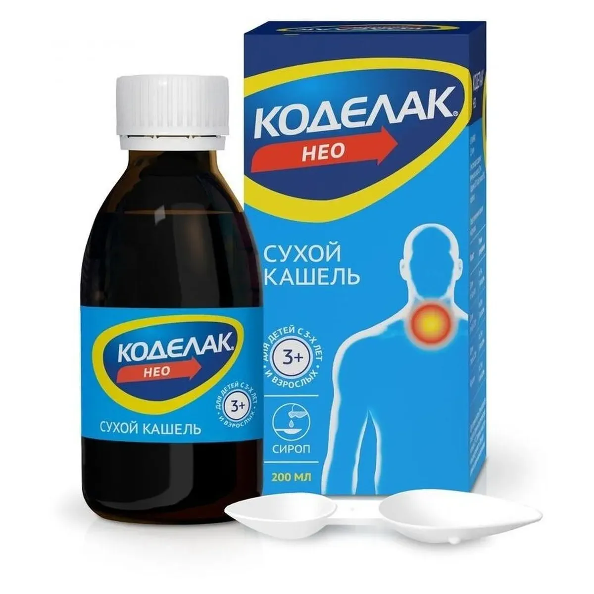 Коделак нео р-р д/пр. вн. 1.5мг/мл 200мл фл. с ложк. мерн.