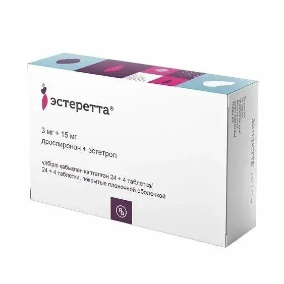 Эстеретта табл п/о плен 3 мг +15 мг х28