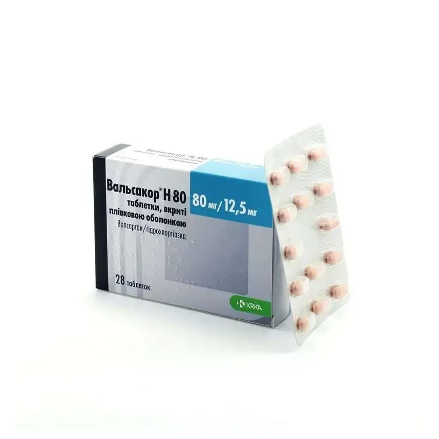 Вальсакор н80 таб. п/плен. об. 80мг+12,5мг №30