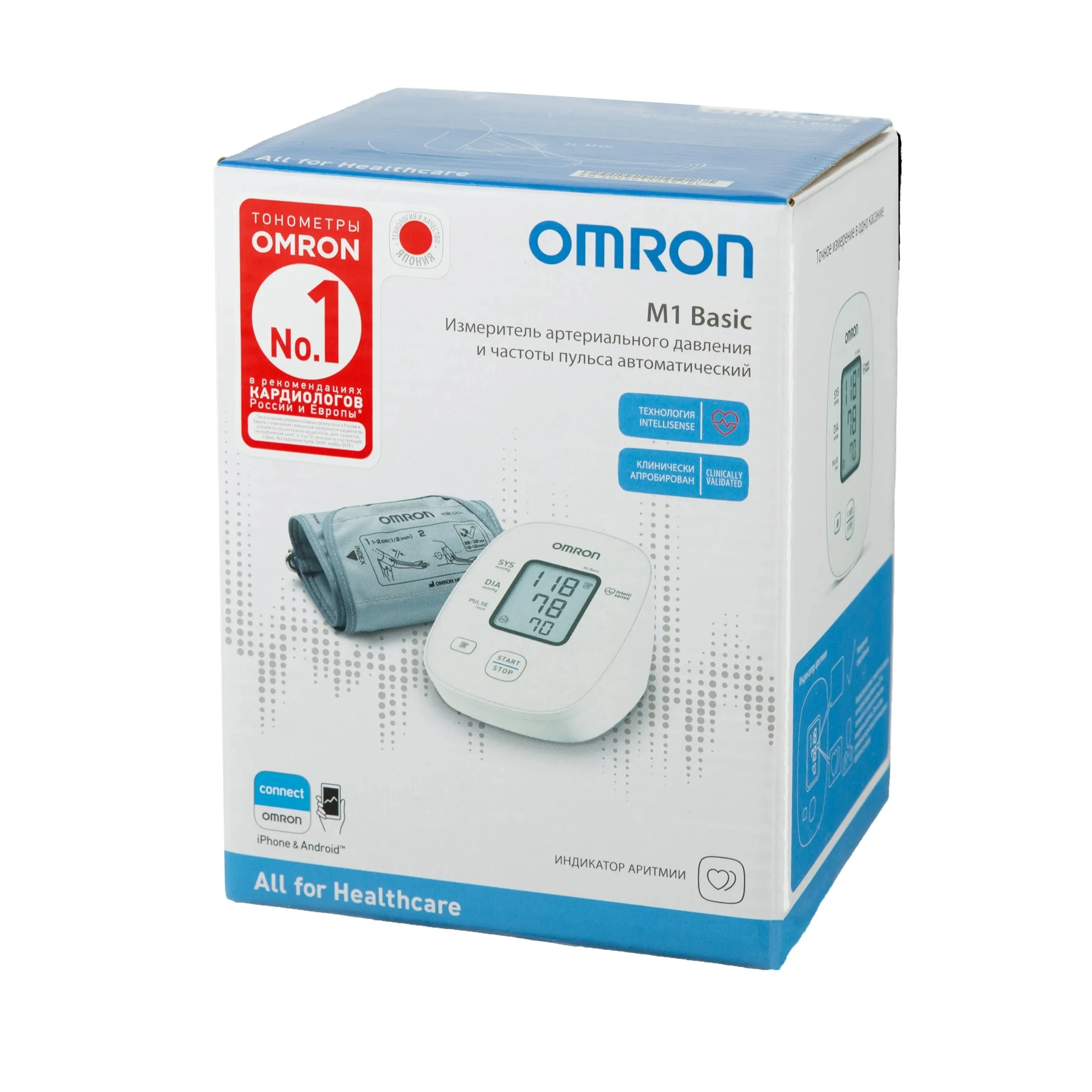 Тонометр omron m1 basic автоматический (аru) с адаптером шт. n1
