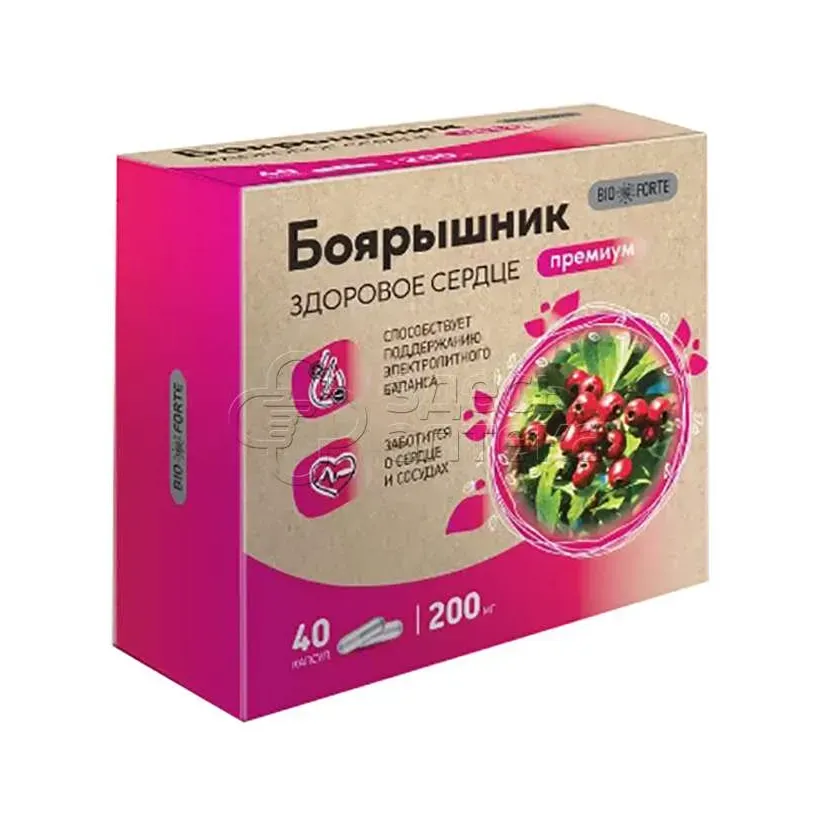 Боярышник премиум bioforte здоровое сердце капс 472,9 мг х40