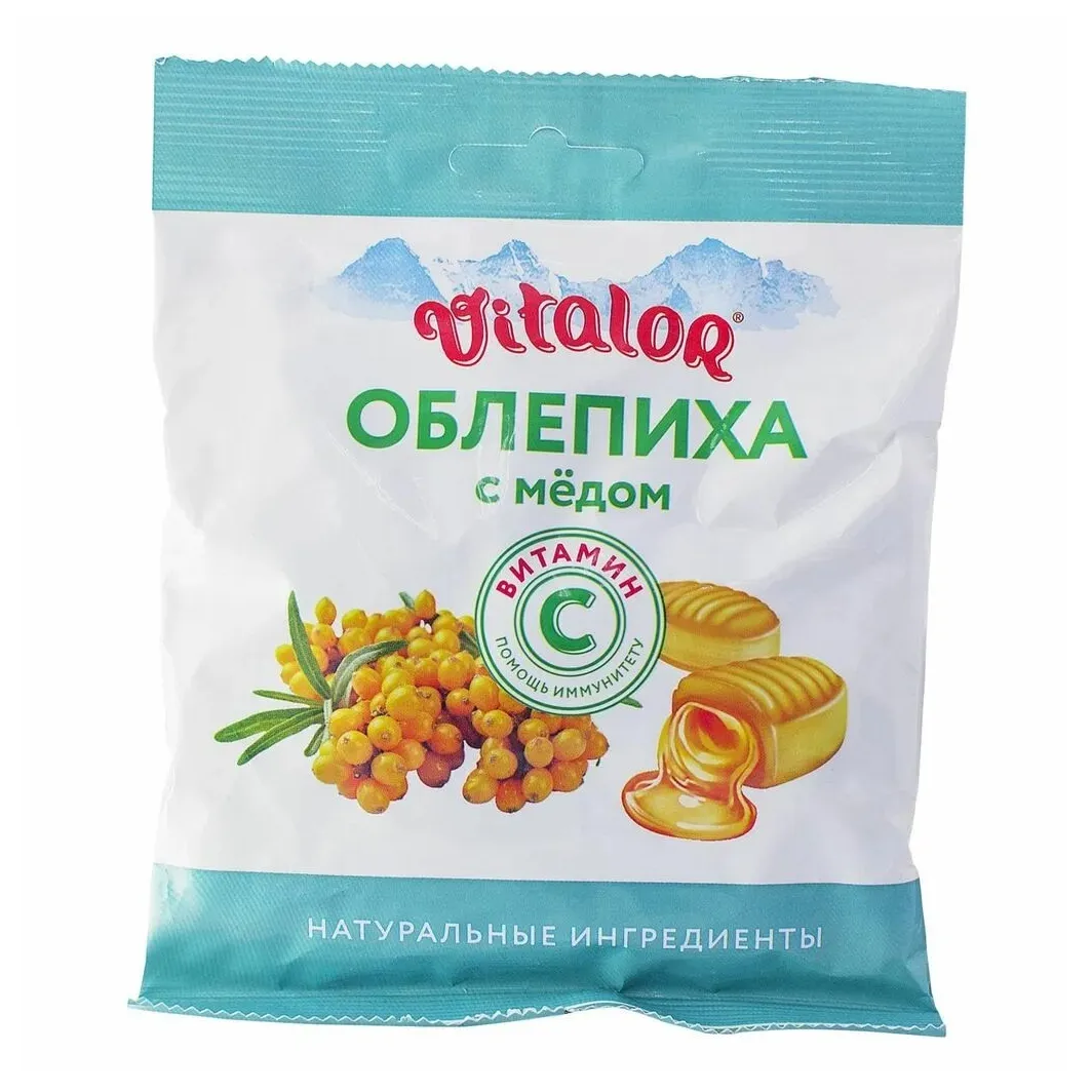 Леденцы (виталор карамель с витамином с/обелиха/мед 60 г )