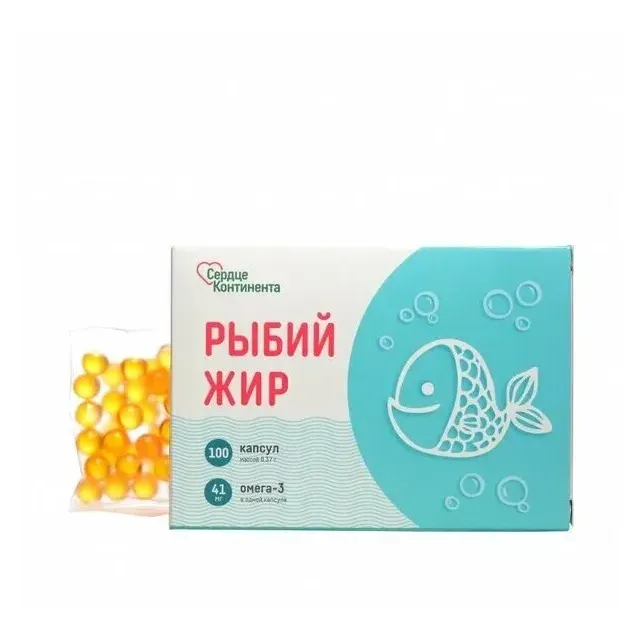 Рыбный жир сердце континента капс. 330мг №100