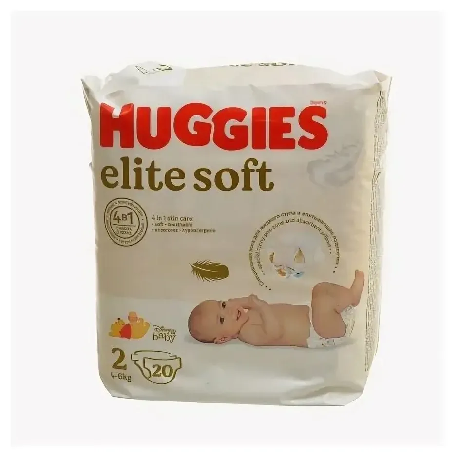 Хаггис подгузники элит софт 4-6кг №20