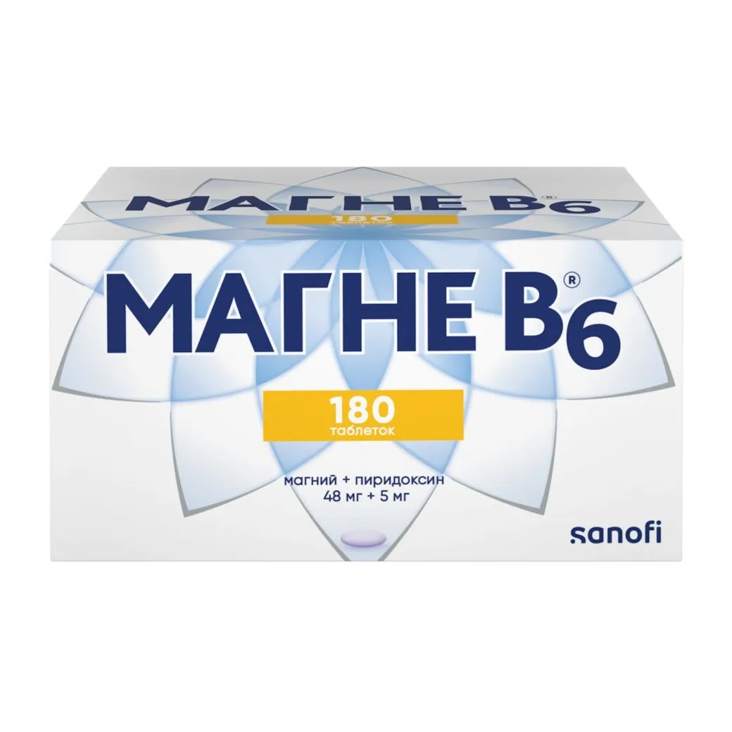 Магне b6 таб. п/об. 48мг+5мг №180 и/у