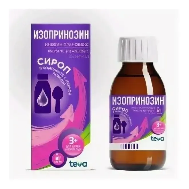 Изопринозин 0,05/мл 150мл флак сироп