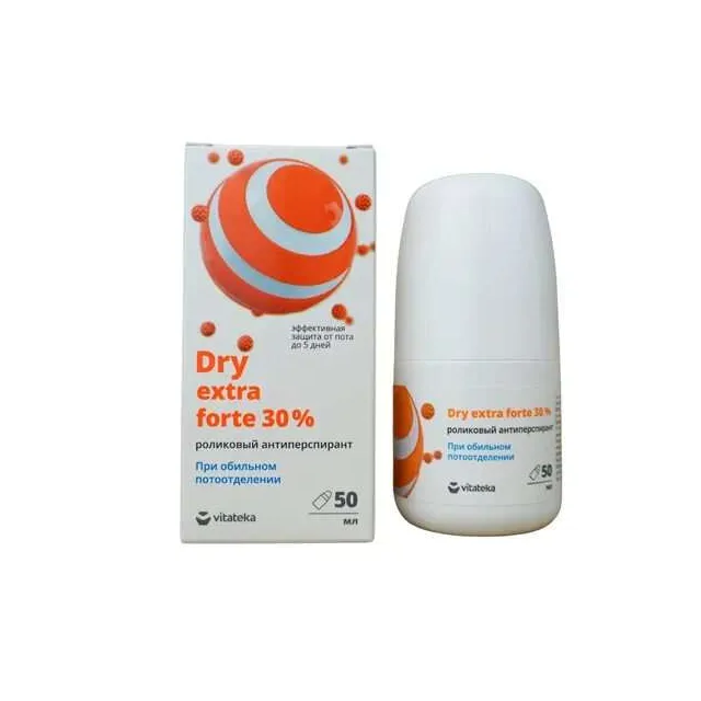 Витатека драй экстра форте без спирта ролик от обильного потоотделения 30% 50 мл