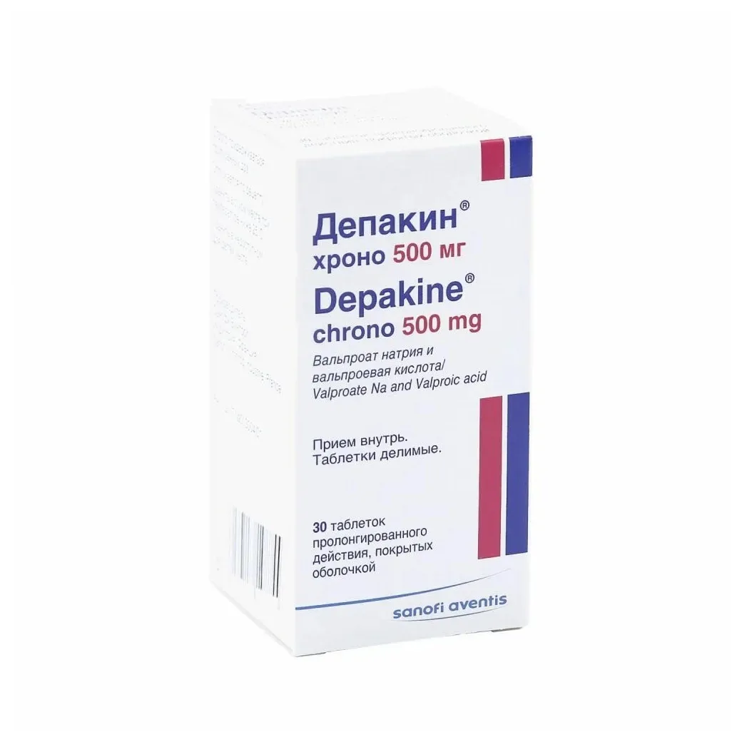Депакин хроно таб. пролонг. действ. п/о 500мг №30