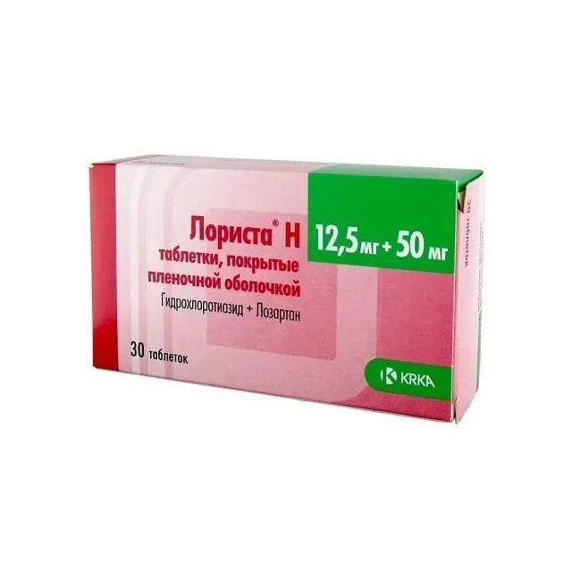 Лориста н таб. п/п/о 50мг+12.5мг №30