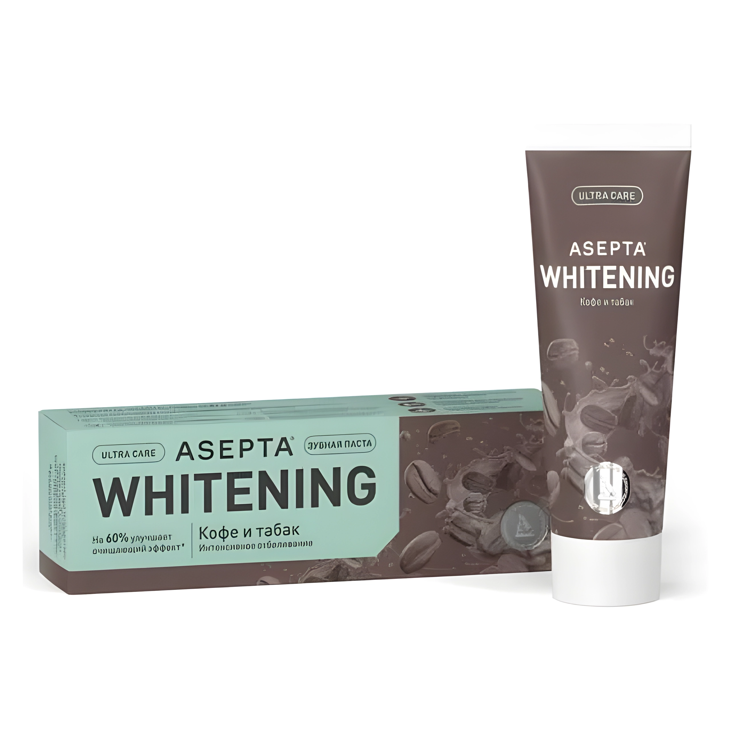 Асепта plus зубная паста кофе и табак 75мл туба