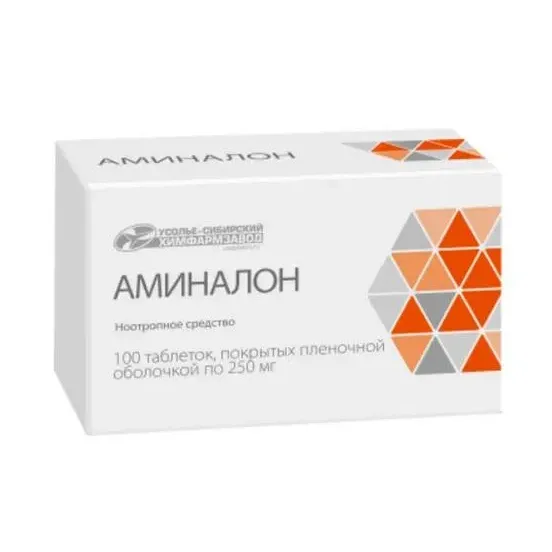 Аминалон табл п/о плен 250 мг х100