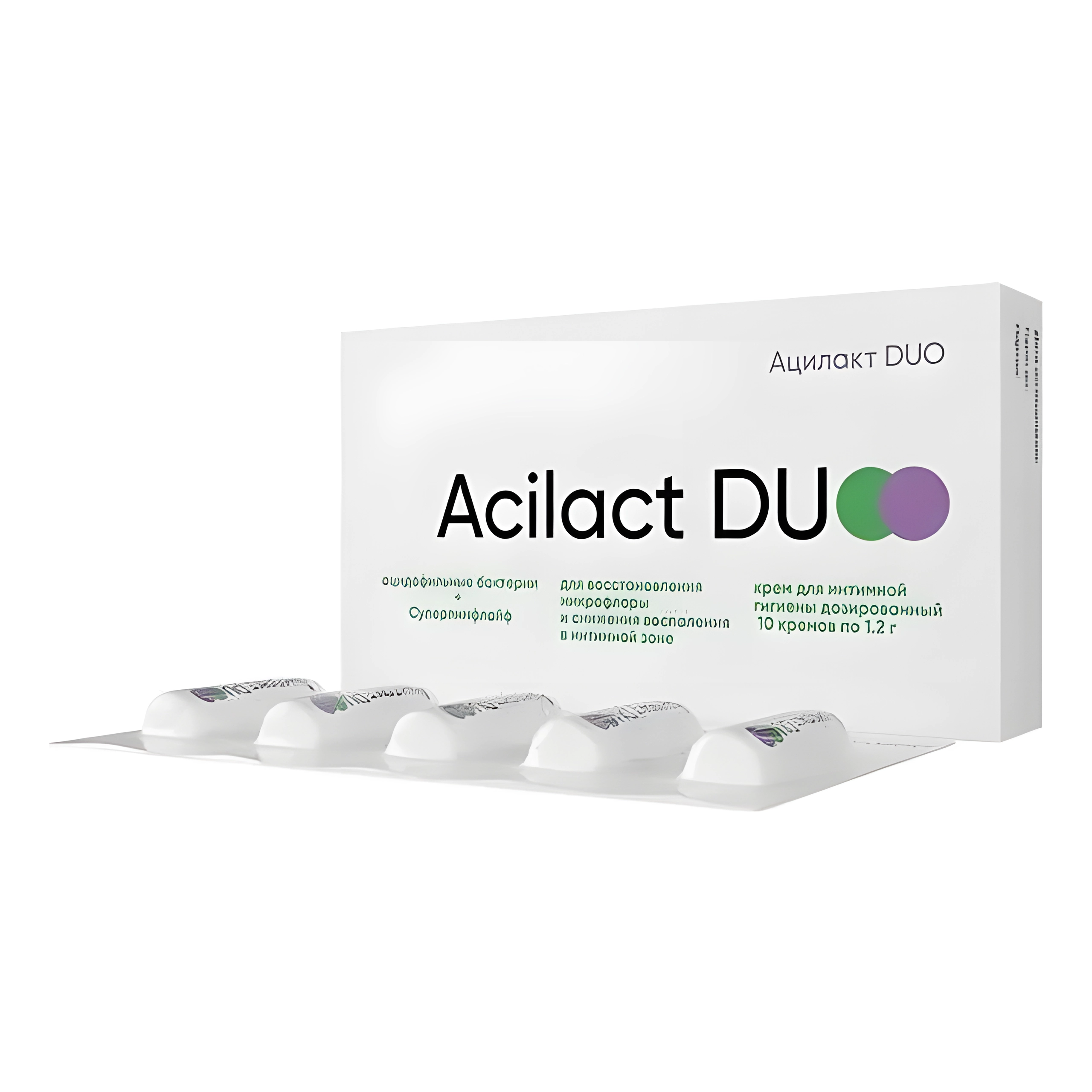Ацилакт duo крем для интимной гигиены дозир. 1.2г №10
