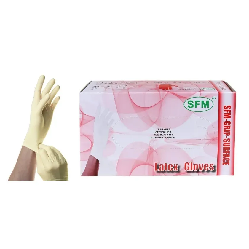 Перчатки латекс смотр нестерил неопудр текстур хлор однокр р.м х50
