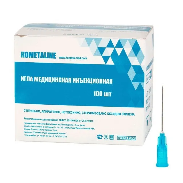 Шприц kometaline (луер надет.игла 10 мл 3-х комп. 21g 0,8х38 мм )