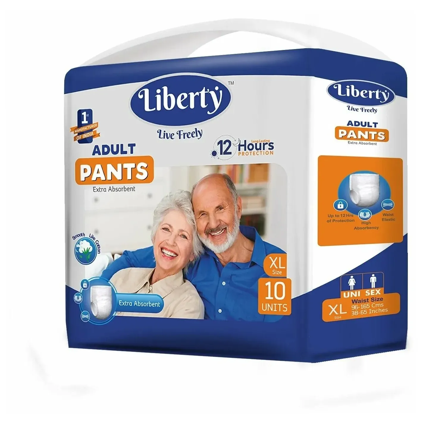 Подгузники-трусики д/взрослых liberty premium р, xl (объем талии 96-165 см) х10