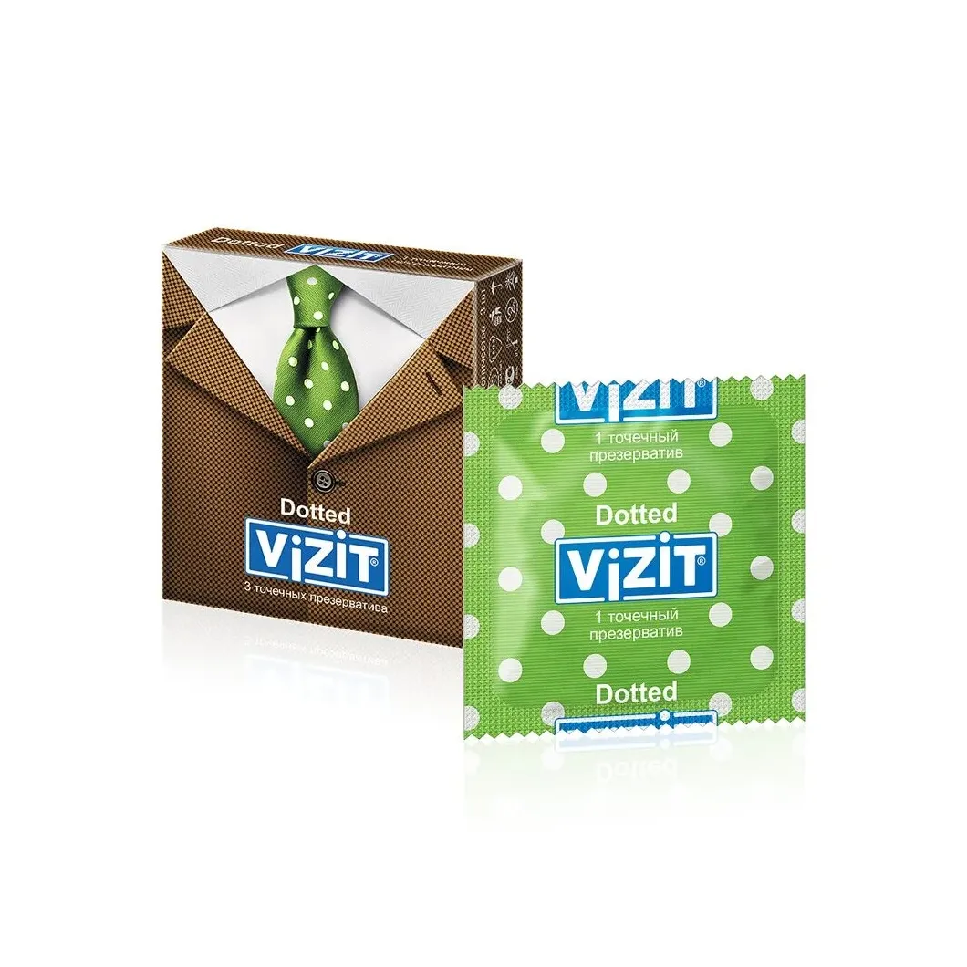 Презервативы vizit dotted точечные 3 шт. (richter)