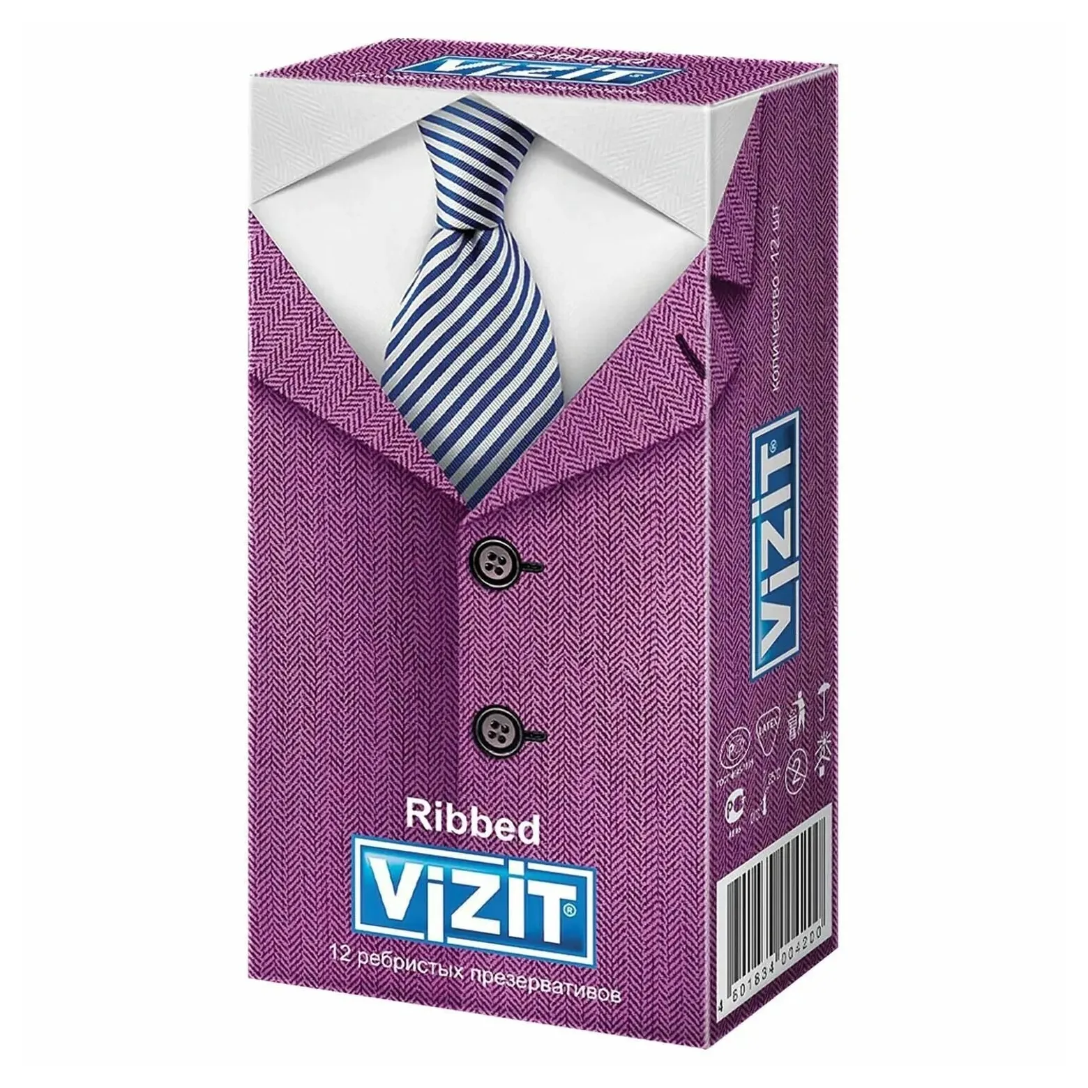 Презервативы vizit ribbed ребристые 12 шт. (richter)