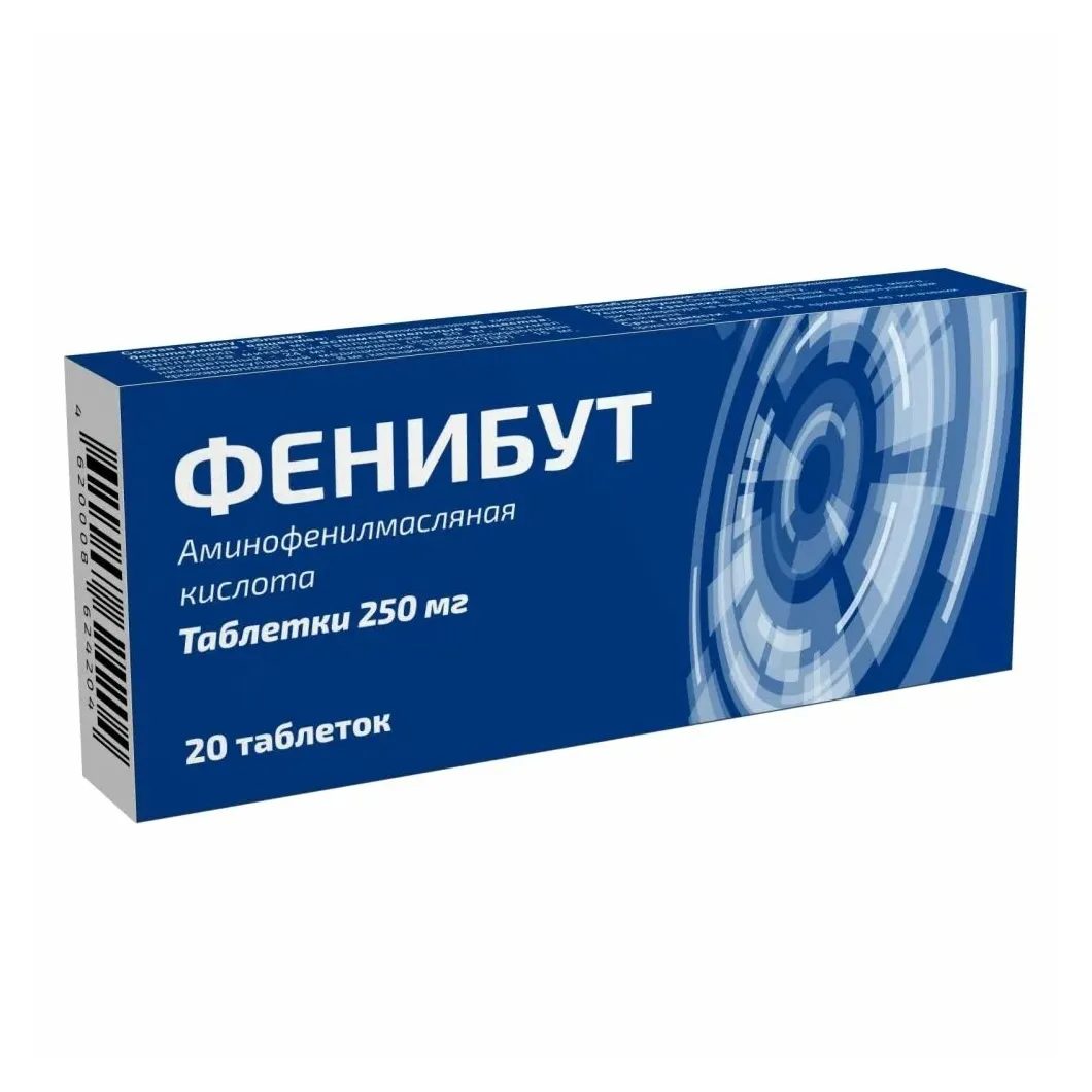 Фенибут, таб. 250 мг (блистер), №20