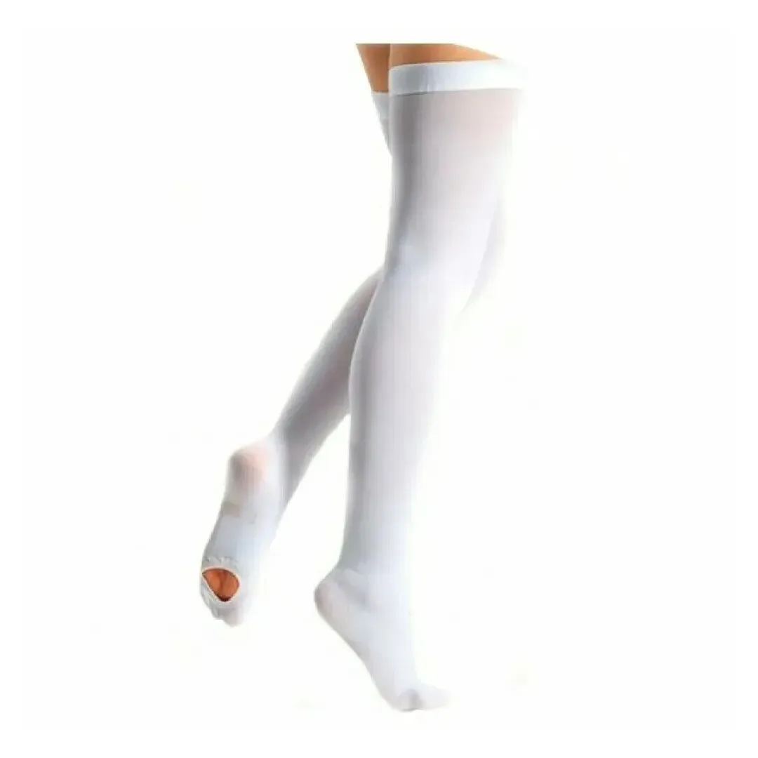 Чулки противоэмболические элеганс 1кл XXL 18-22см резинка силикон-открыт носок белый