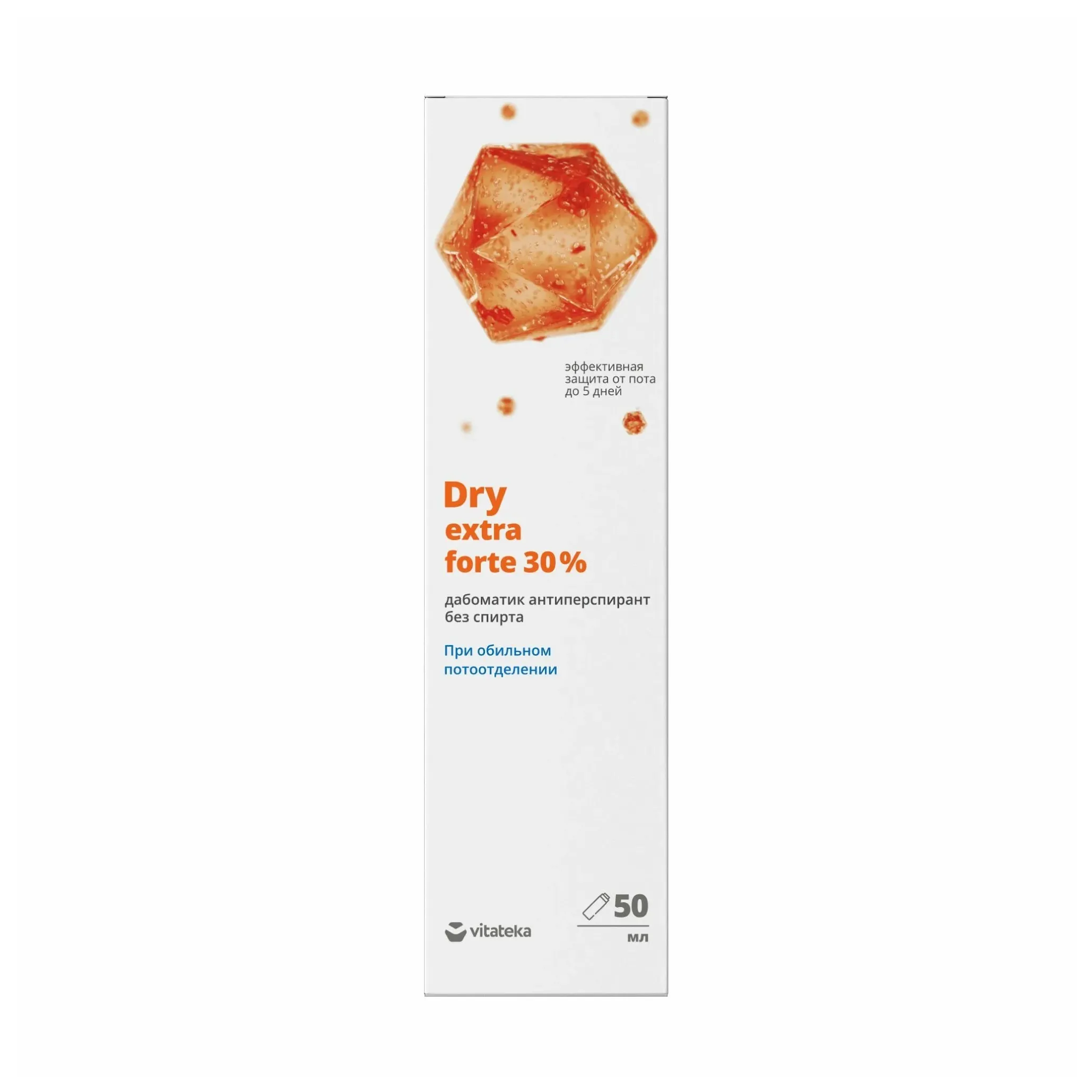 Витатека драй экстра форте дабоматик без спирта от обильного потоотделения 30 %, 50 мл