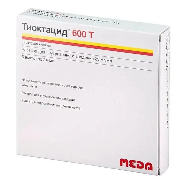Тиоктацид 600 Т р-р д/ин. 25мг/мл 24мл №5