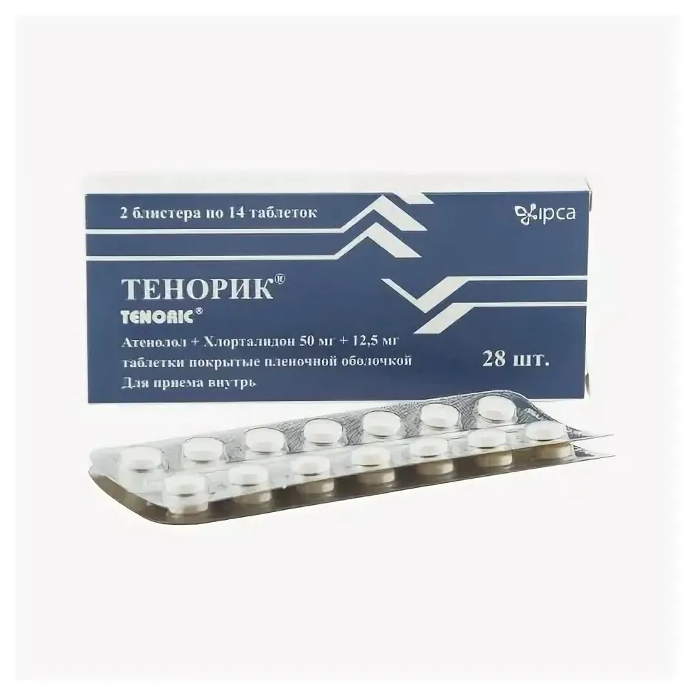 Тенорик таб. п.п.о. 50мг+12,5мг №28