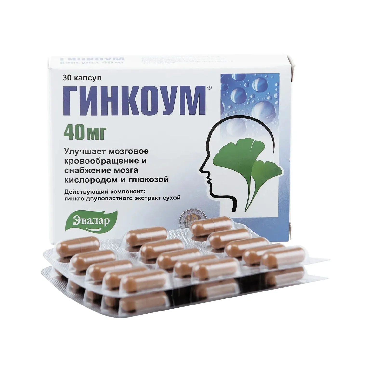 Гинкоум капс. 40мг №30