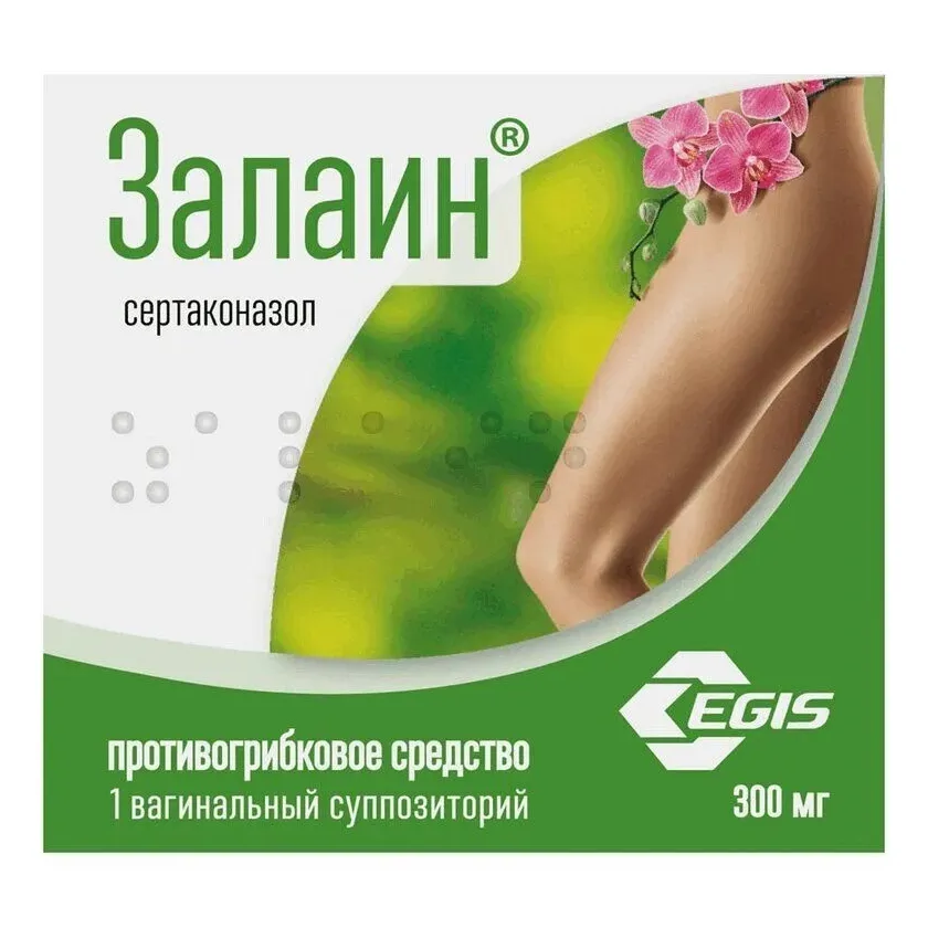 Залаин супп. ваг. 300мг №1
