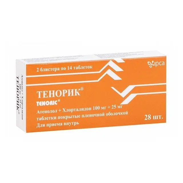 Тенорик таб. п.п.о. 100мг+25мг №28