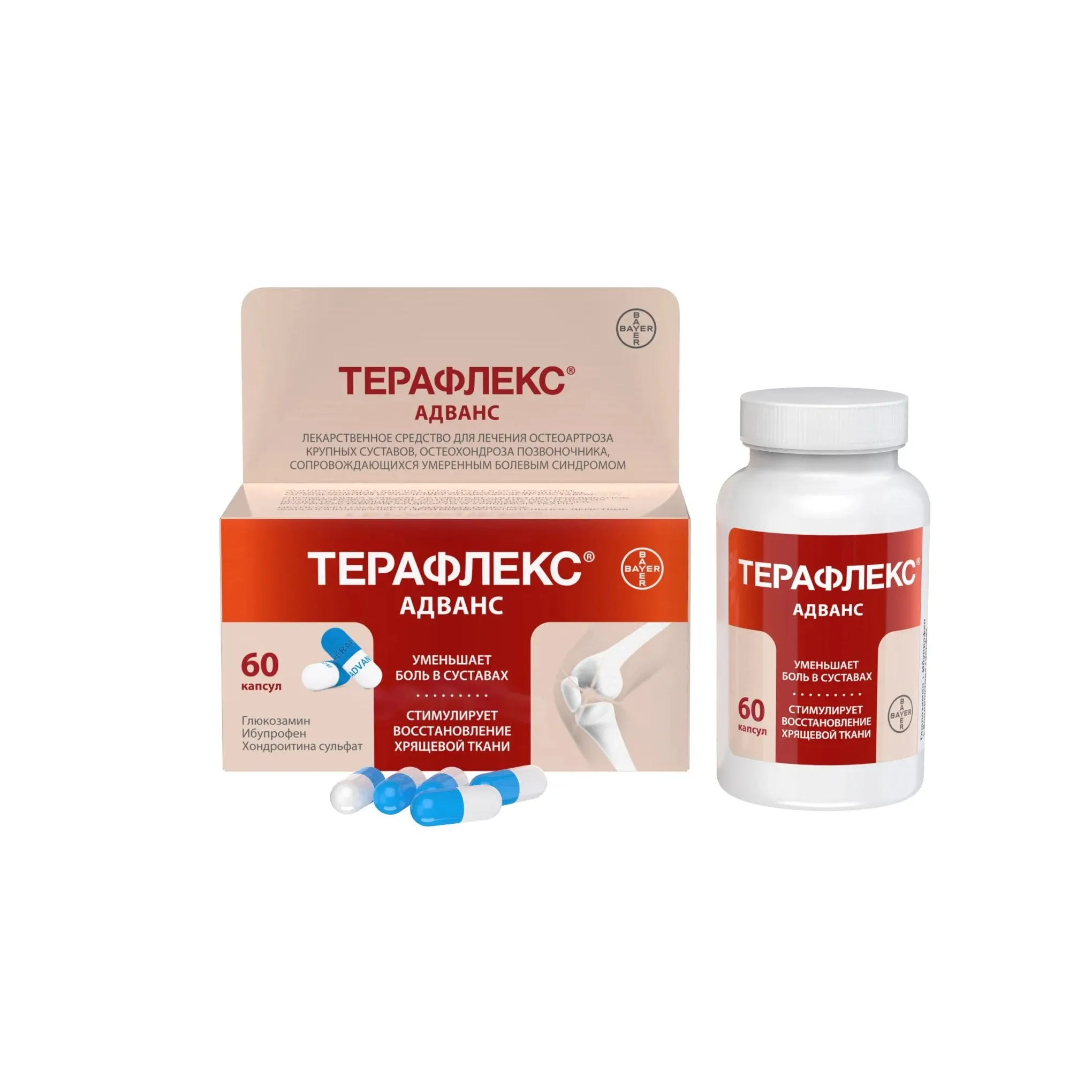 Терафлекс адванс капс. 250мг+100мг+200мг №60