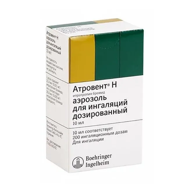 Атровент Н аэроз. д/ингал. доз. 20мкг/доза 200доз 10мл №1