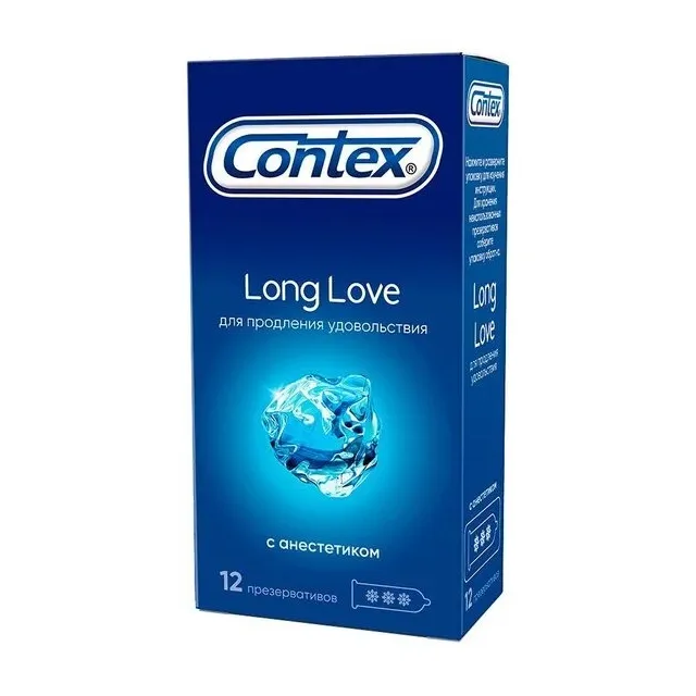 Презервативы Контекс/Contex лонг лав анестетик продлевающие половой акт №12