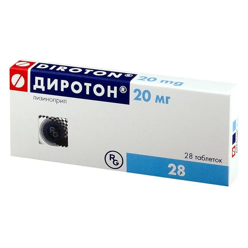 Диротон таб. 20мг №28