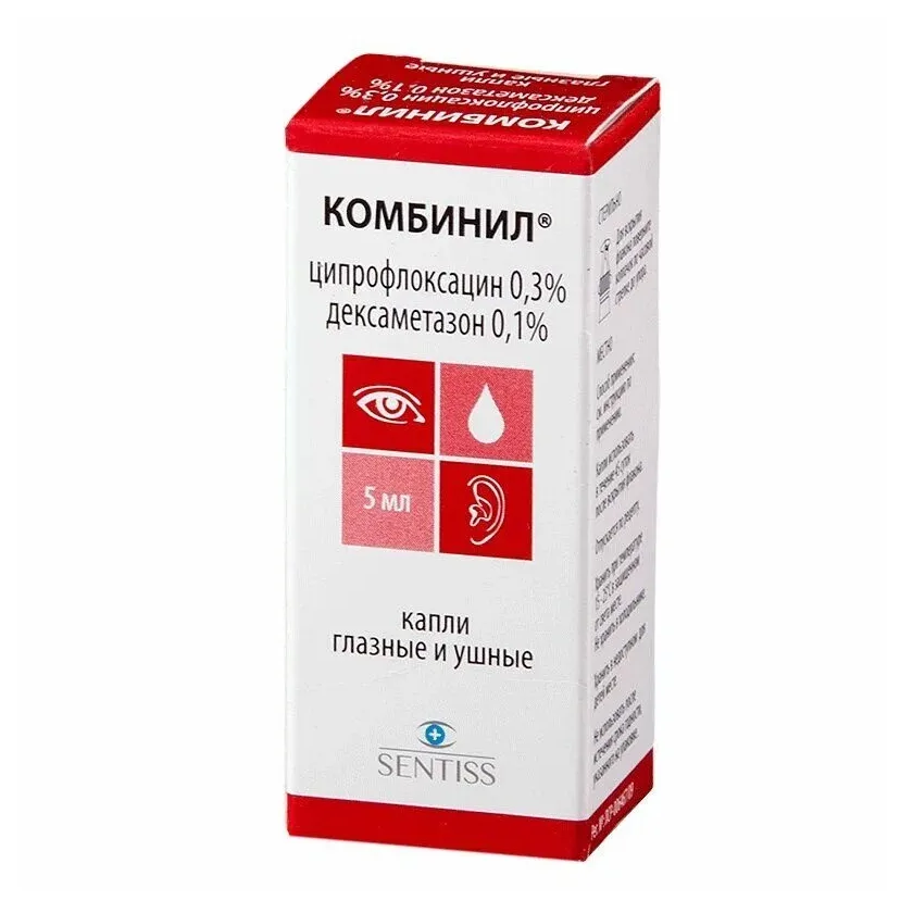 Комбинил капли гл/ушн 5мл