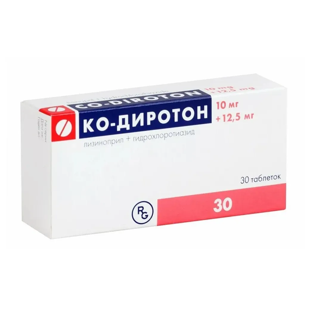 Ко-Диротон таб. 12,5мг+10мг №30