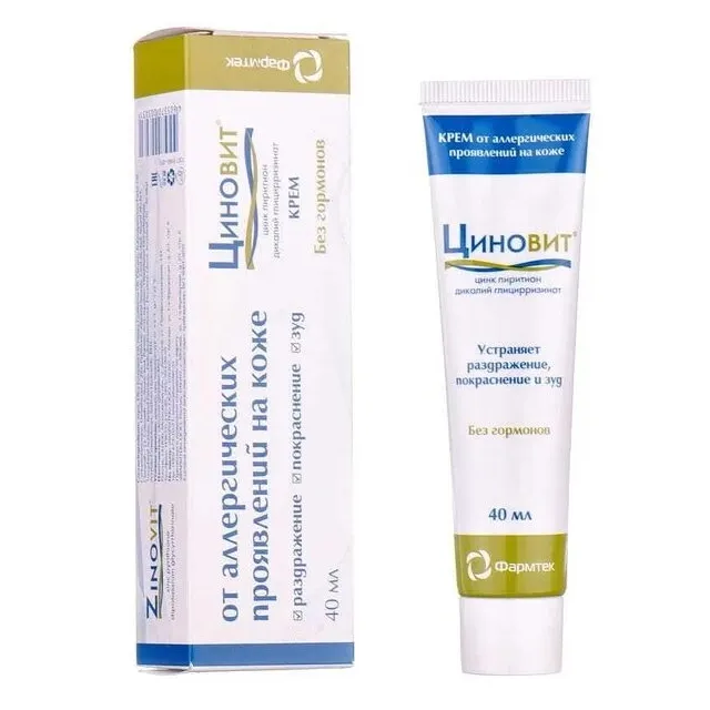 Циновит крем от аллергических проявлений на коже 40мл  (раздражение покраснение зуд)
