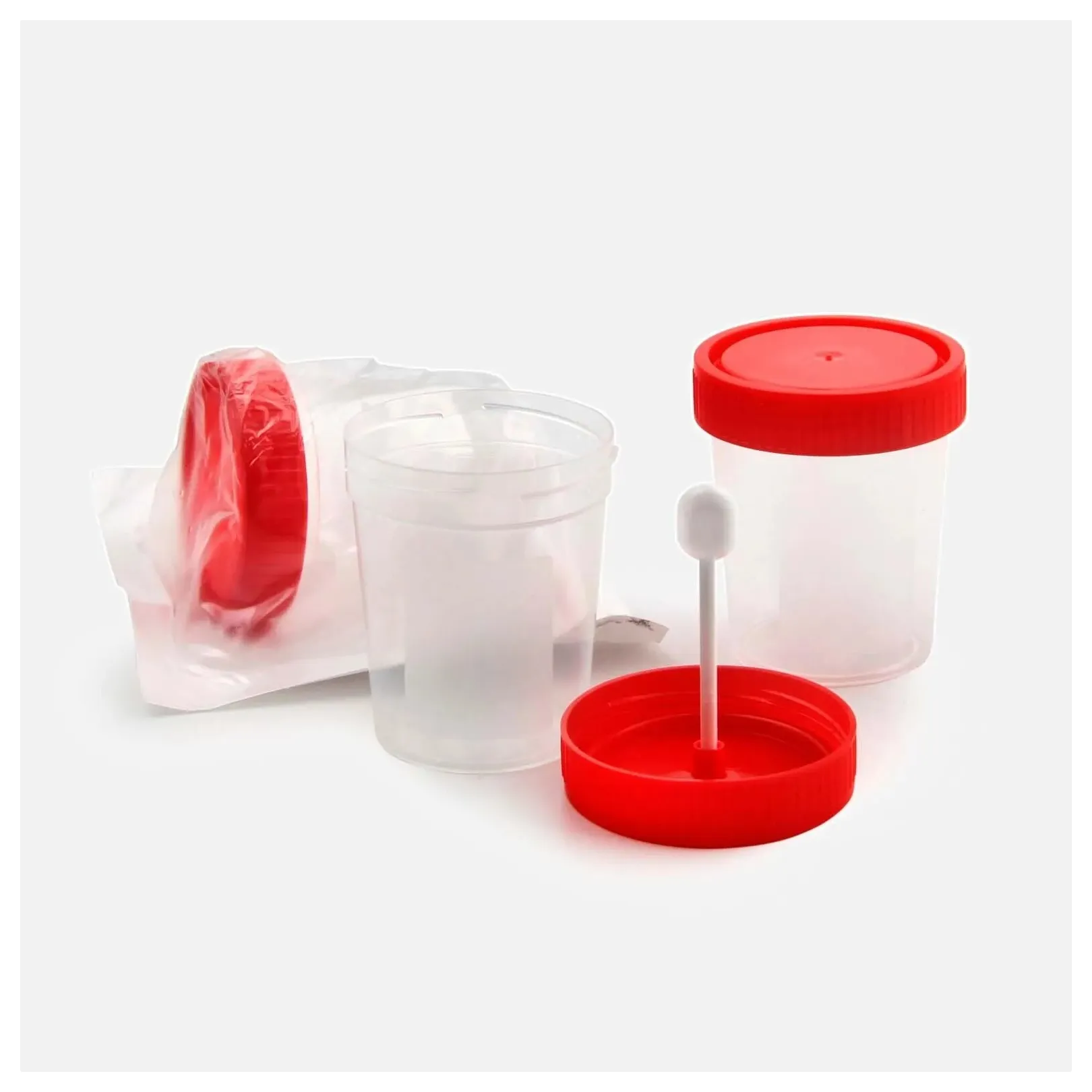 Контейнер полимерный д/биопроб 60мл с градуир окном д/записей