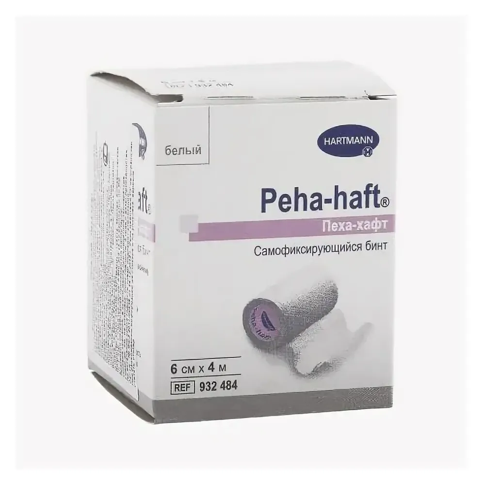 Бинт Пеха-хафт самофиксир когезивный 4мх6см белый №1  (9324841)