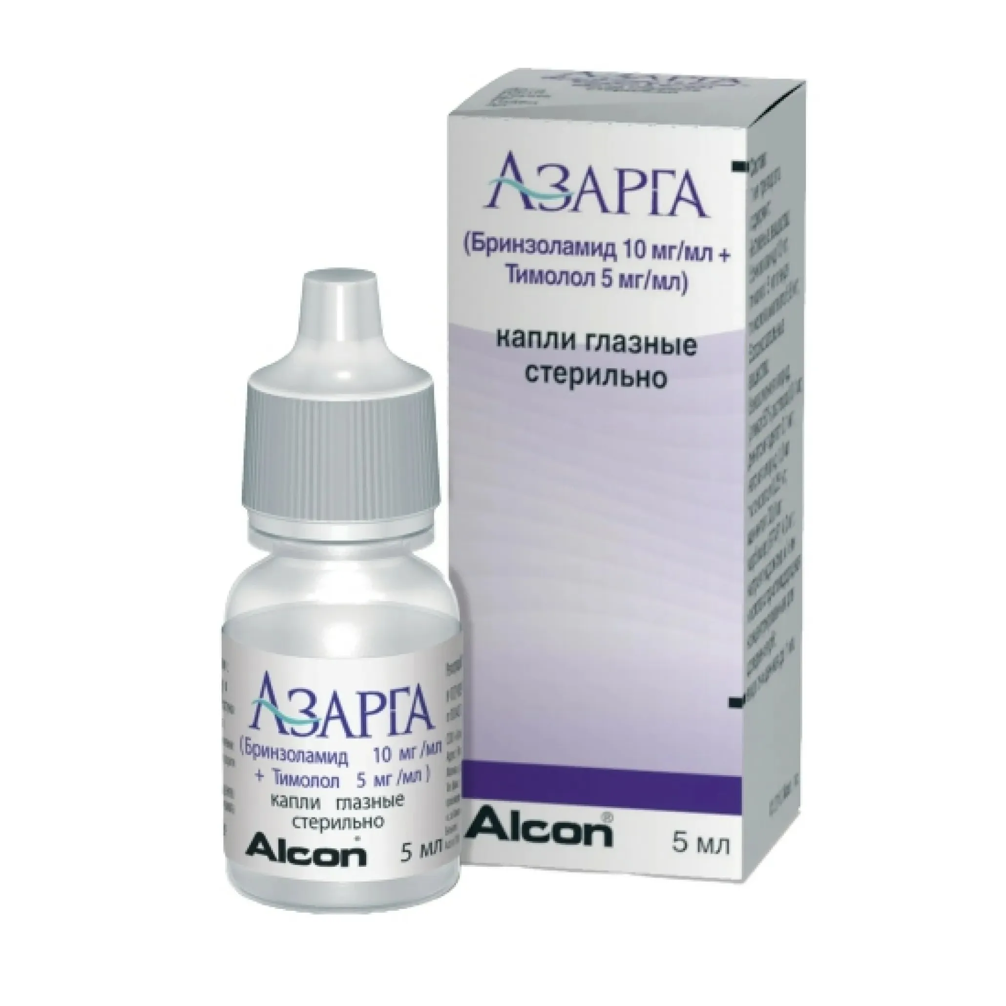 Азарга капли гл. 10мг+5мг 5мл №1
