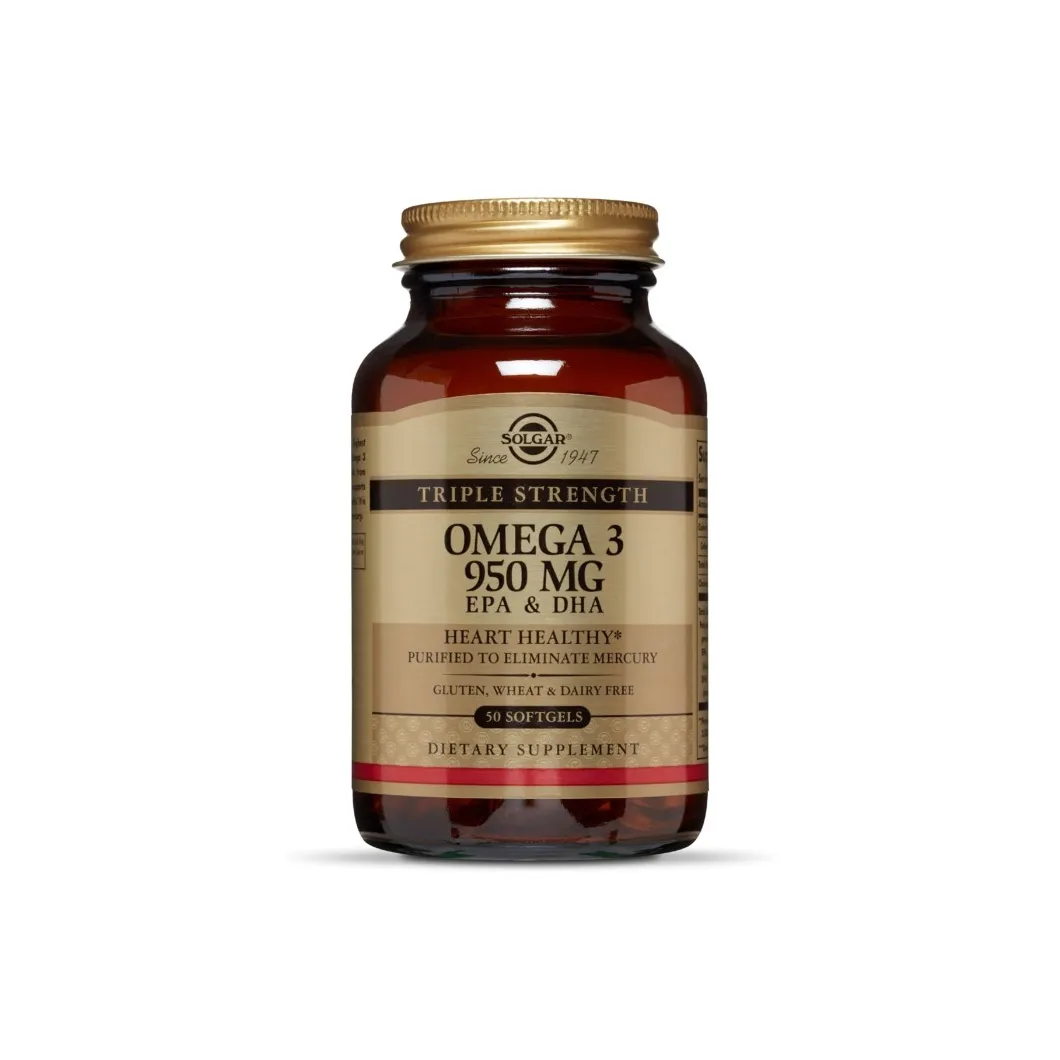 Солгар тройная омега-3 эпк и дгк капс. 950мг №50