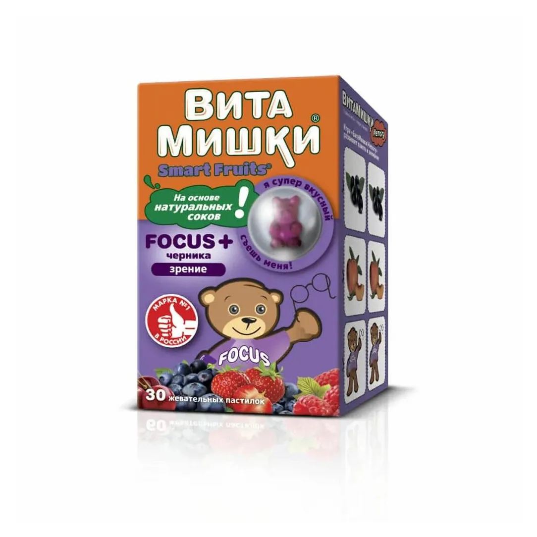 Витамишки фокус плюс черника пастилки жев №30