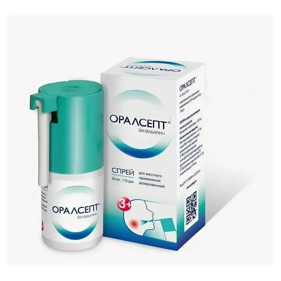 Оралсепт спрей 0,255мг/доза 30мл 176доз №1