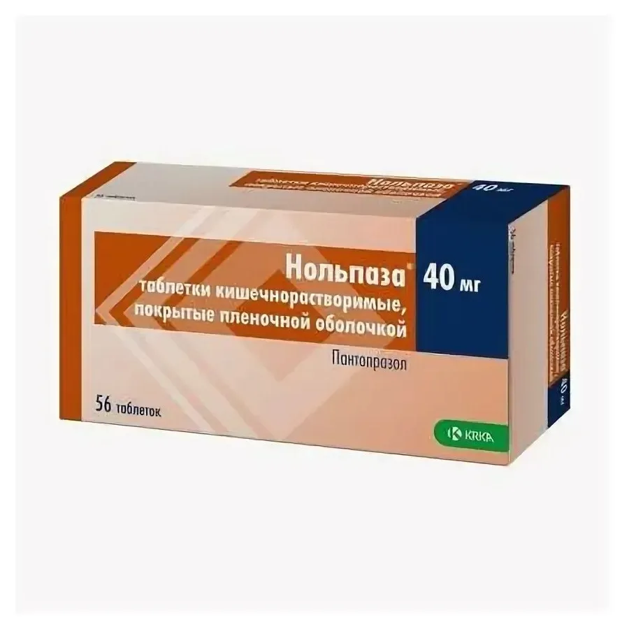 Нольпаза таб. п.п.о кш/раств 40мг №56