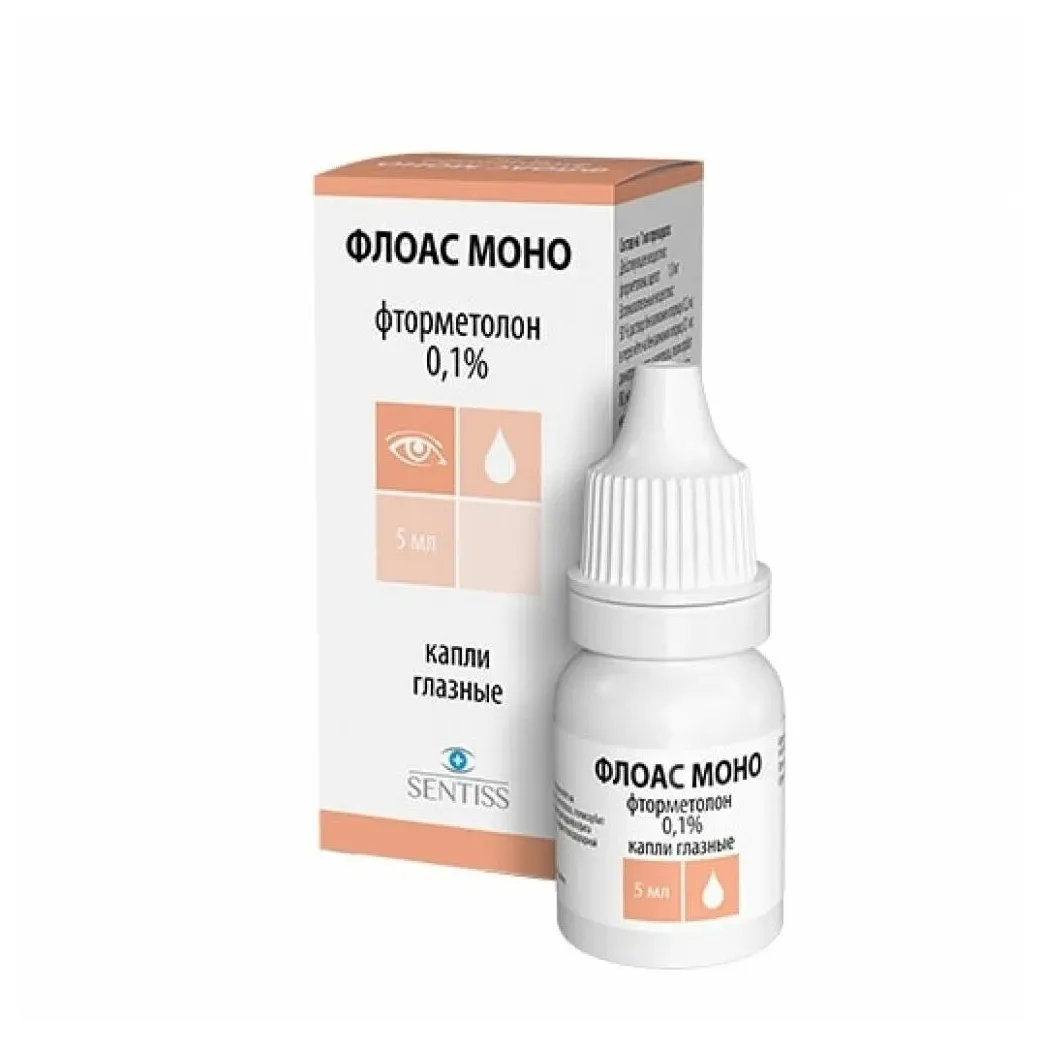 Флоас моно 0,1% 5мл гл. капли фл.